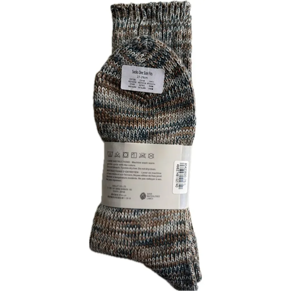Anonymous ISM Socks Crew Made in Japan Cashmere Blend One Size Fits Most